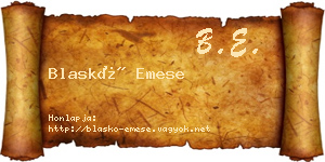 Blaskó Emese névjegykártya